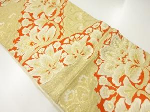 アンティーク　唐花模様織出し袋帯（材料）